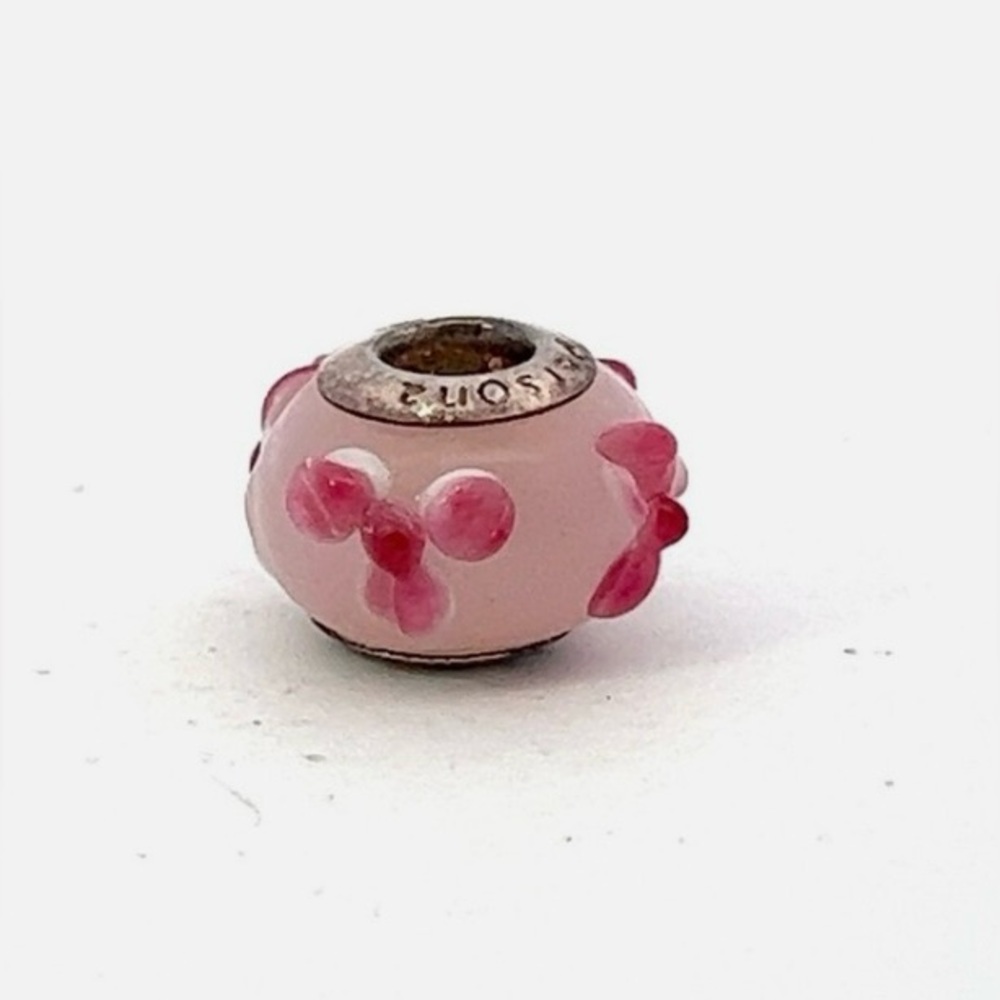 Persona ‘Pink Flower’ Glass 925 Sterling Silver  Charm